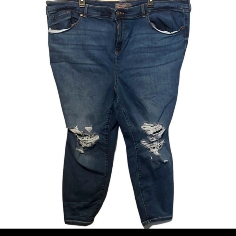 Torrid Midfit Skinny Deconstructed Jeans Size 24 short